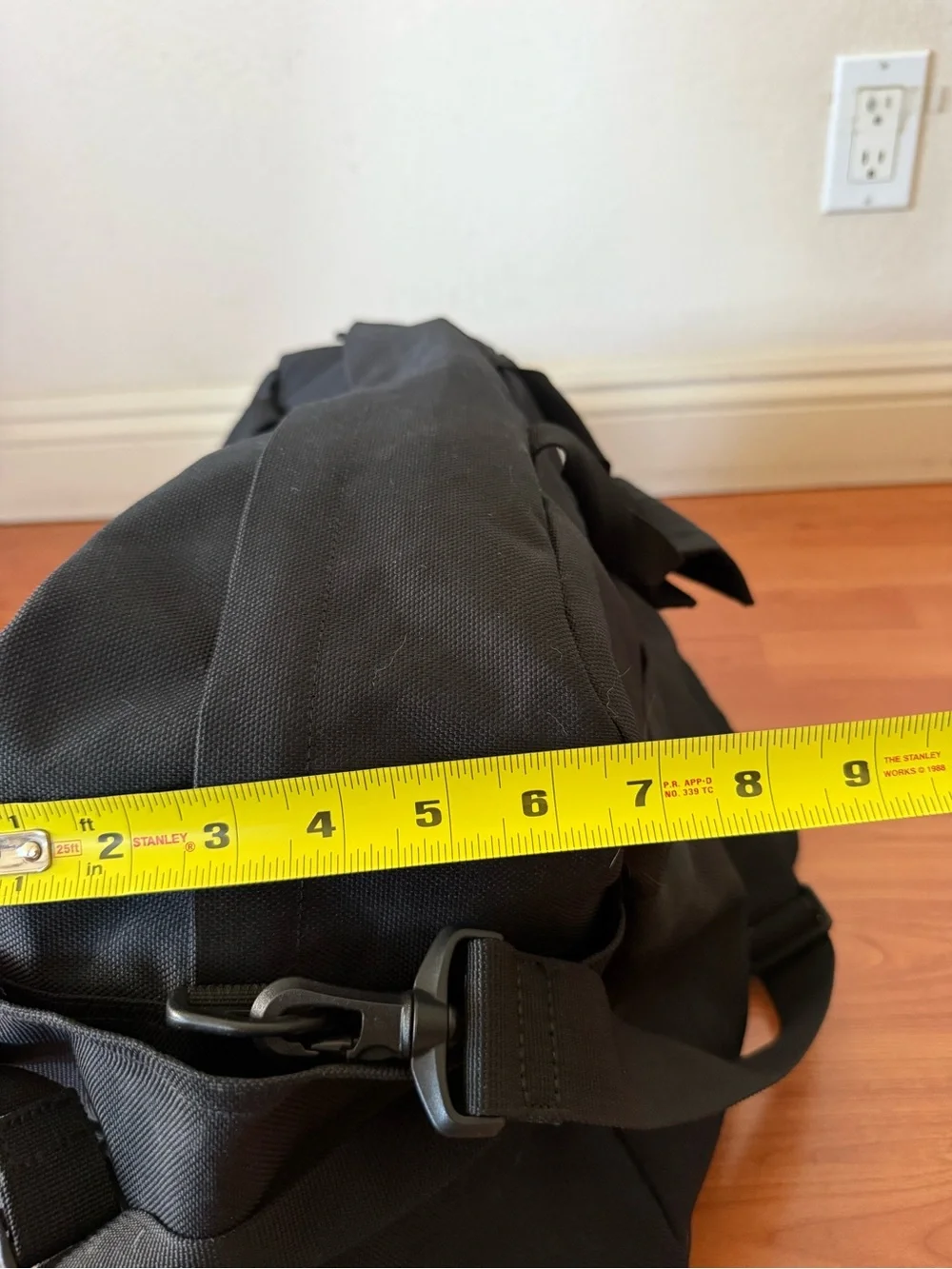 【Muji】Black Nylon Duffle Bag with Dual Carry Straps